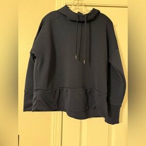 Nike Women's Dark Blue Ribbed Sweatshirt